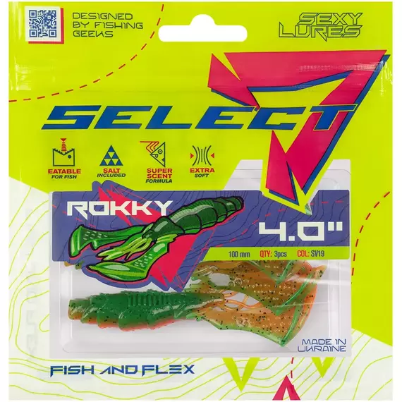 Силікон Select Rokky 4" SV19 (3 шт / уп), Расцветка силикона: SV19, фото , изображение 2